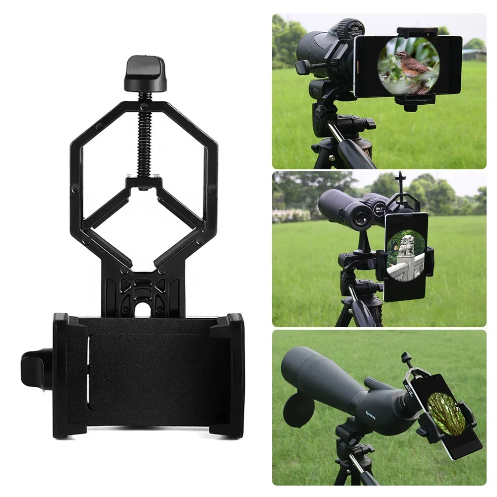 Universal Cell Phone Adapter Clip Mount Binocular Monocular Spotting Scope Telescope Phone Holder Support Eyepiece Accessories