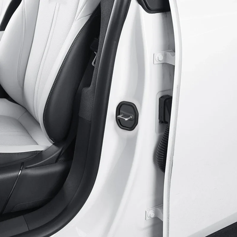 

Silica Gel Black Car Door Lock Cover Trim Sticker Car Accessories For Mercedes Benz A B C E S M Class GLK GLA CLA EQC CSK AMG