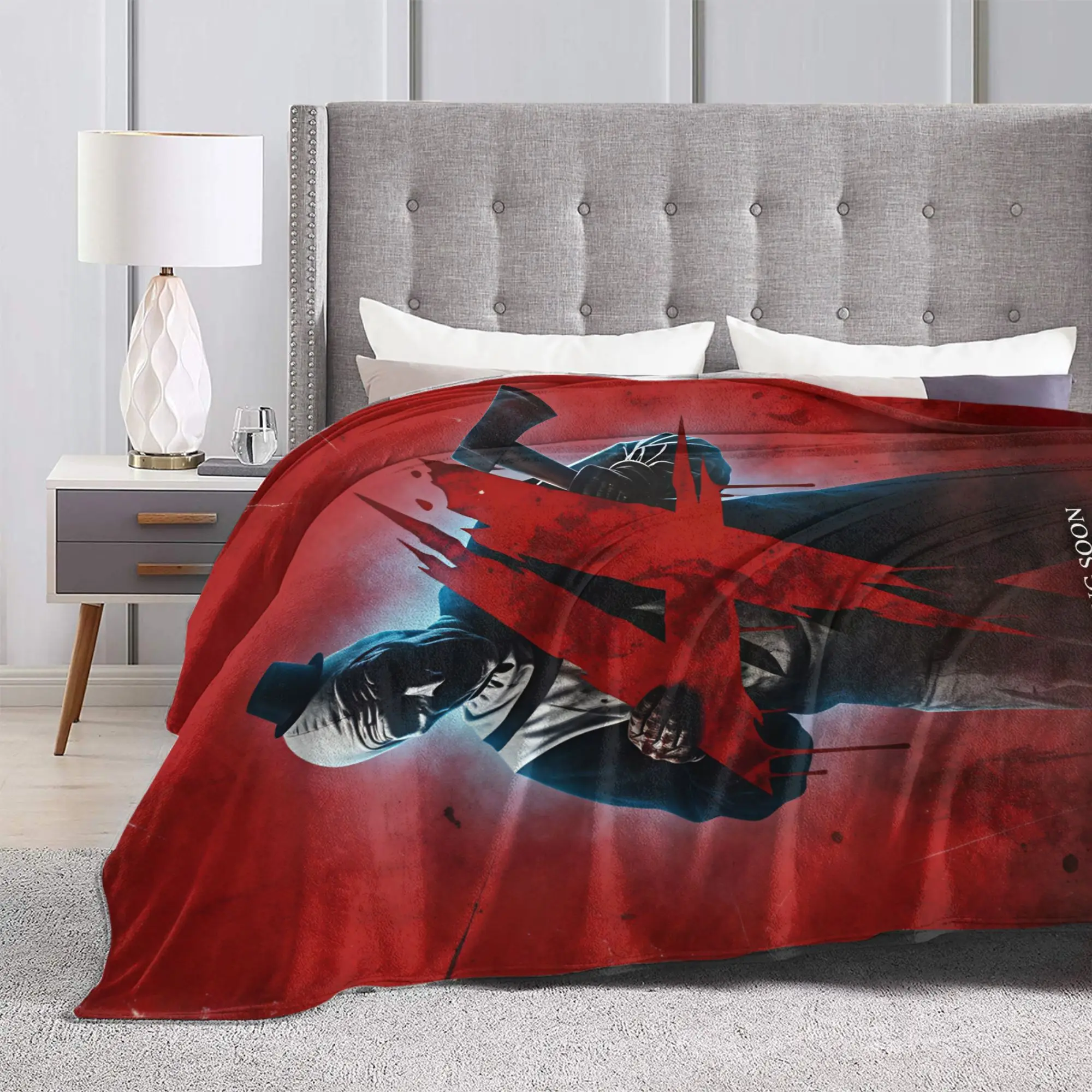Terrifier 4 Halloween Warm Blankets Horron Child Plush Throw Blanket Print Living Room Flannel Bedspread Sofa Bed Cover