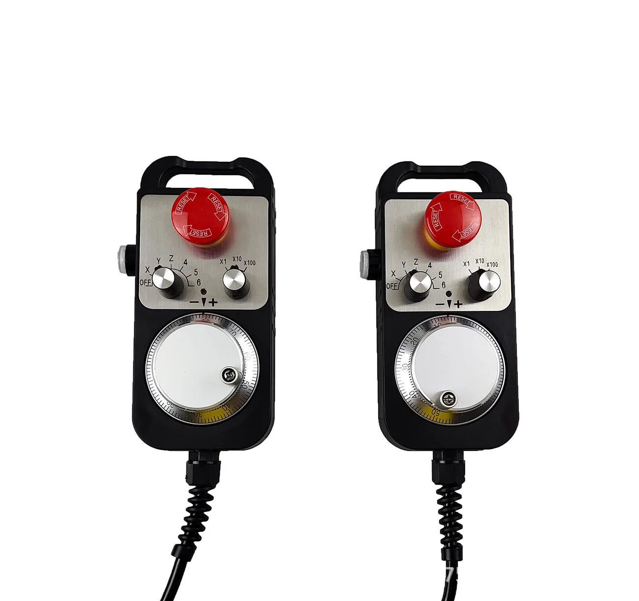 With emergency stop self-reset, electronic handwheel