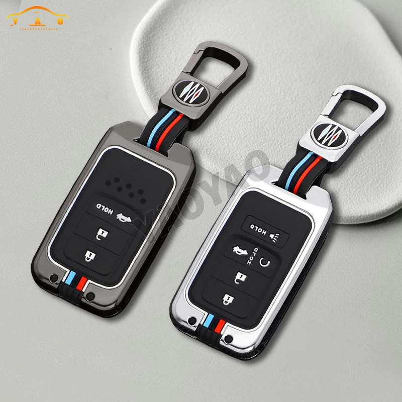 2024 New Zinc Alloy Metal Car Key Case Cover Shell For Honda Vezel City Civic Jazz BRV BR-V HRV Protector Car Accessories