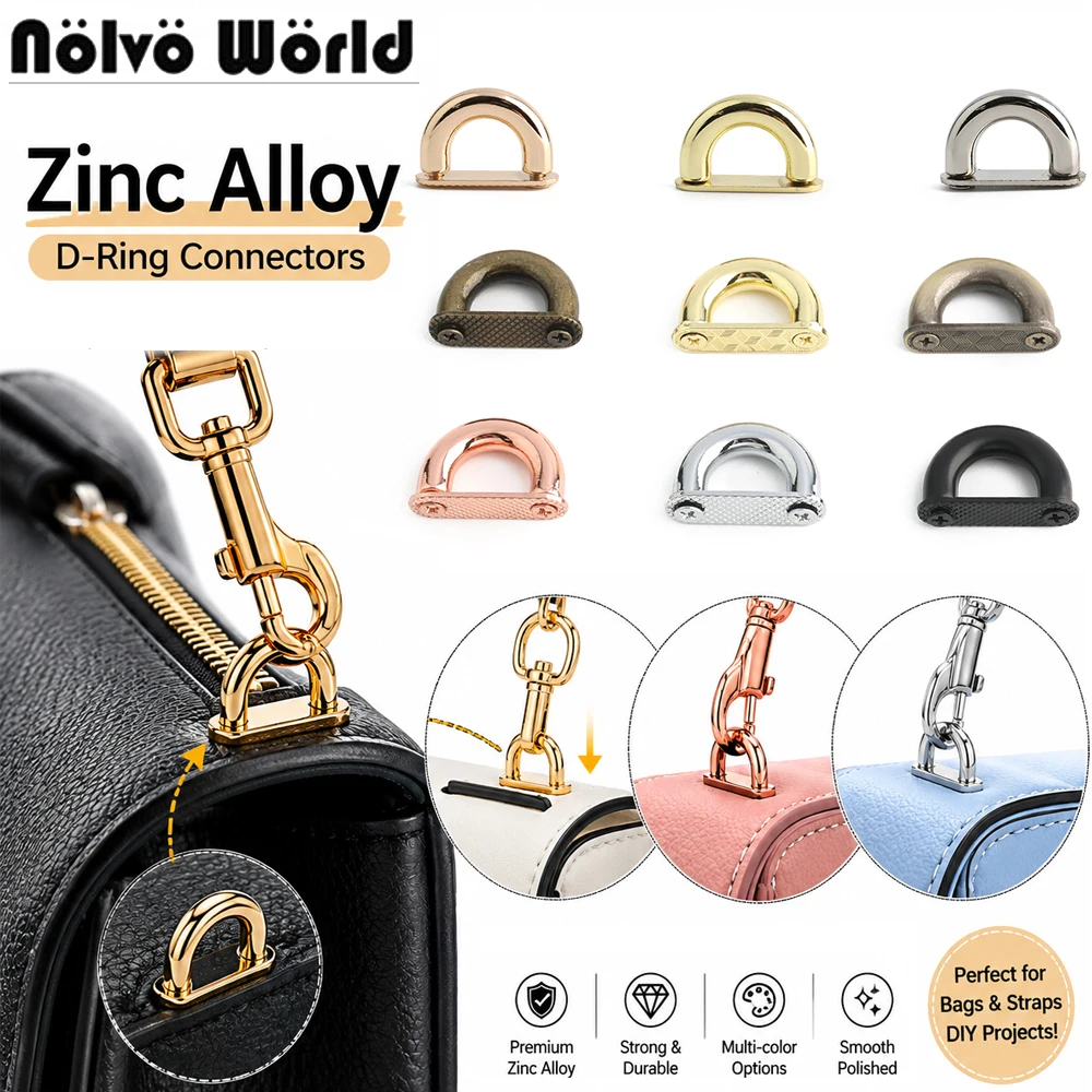 

20/40/150PCS 13mm D Ring Bag Anchor Buckle Arch Bridge Connector For Leather Craft Bags Strap Hanger Hooks Clamp Accessories