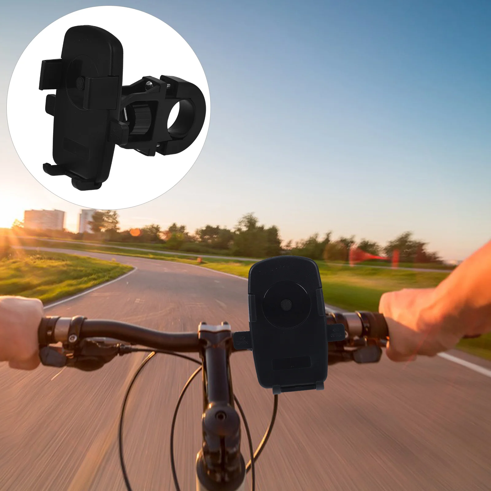 

Rotatable Bike Mount Bicycle Handlebar Bracket Sturdy Pp Material Adjustable Angle Durable Holder For Cycling Navigation