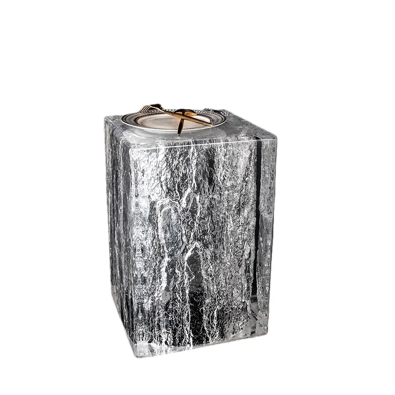 

Simple and modern transparent resin stool, high-end designer style, square fashion, personalized art, soft decoration pier