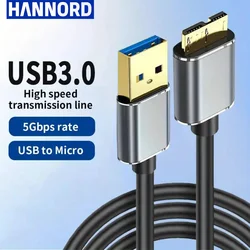 USB 3.0 To Micro B  Hard Drive External Cable Connector 5Gbps Fast Data Sync Cord Type A Micro B Adapter for Samsung WD SSD HDD