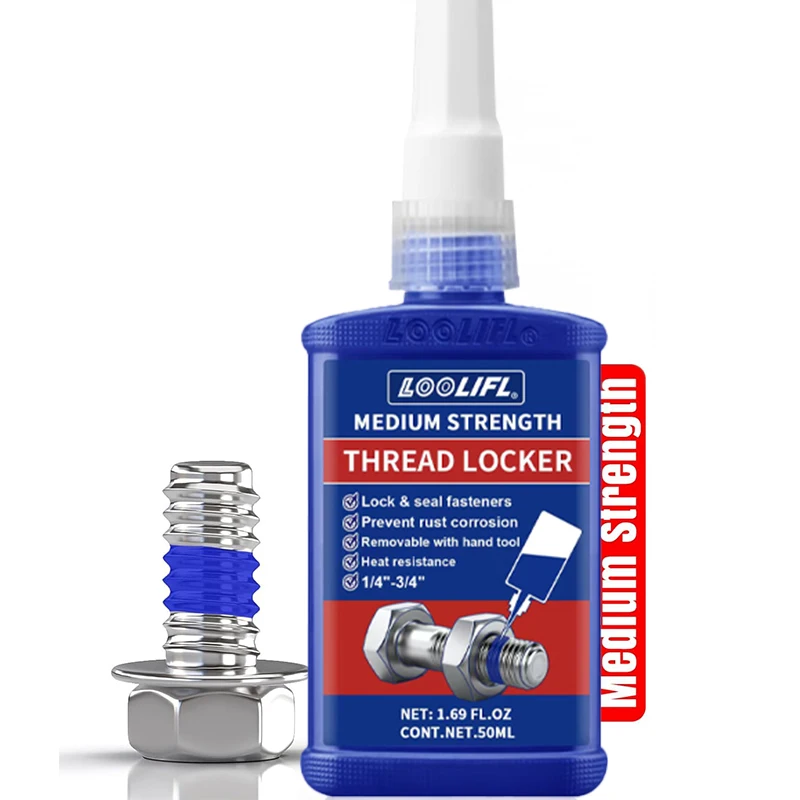 Blue Thread Locker 243 Nuts-Bolts Locker, Screw Adhesive Lock Tight Seal Fasteners Anaerobic Curing Metal Glue,Rustproof