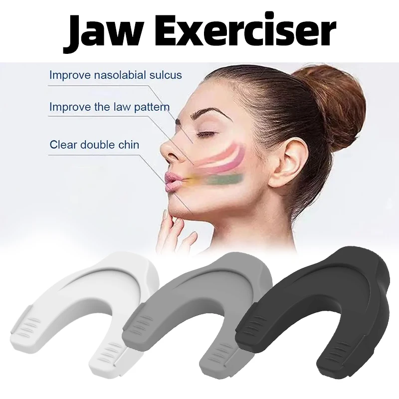 

Jaw Exerciser For Men And Women Face Muscle Trainin Silicone Trainer Neck Toning And Jawline Exerciser Double Chin Reducer