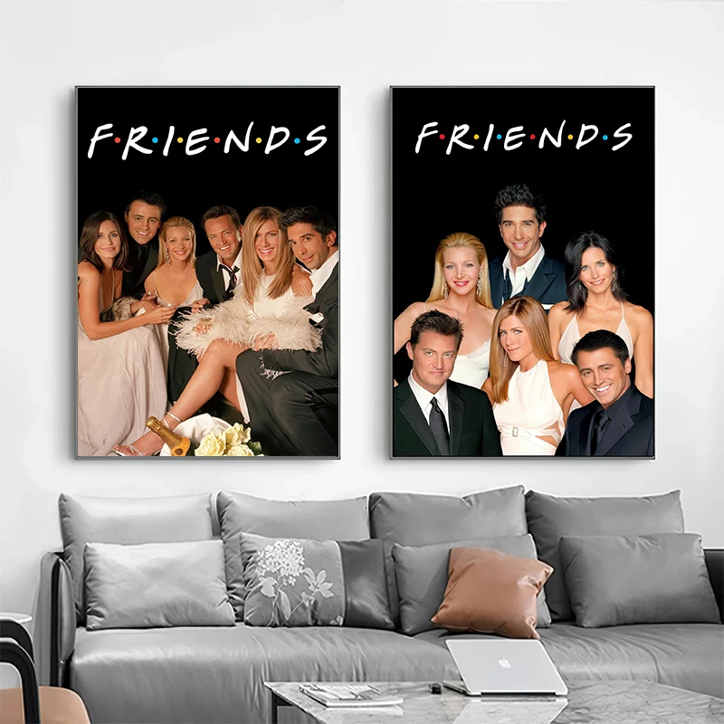 Classic TV Show Series Friends Sitcom Retro Memorial Poster Canvas Painting Wall Art Pictures Modern for Living Room Home Decor