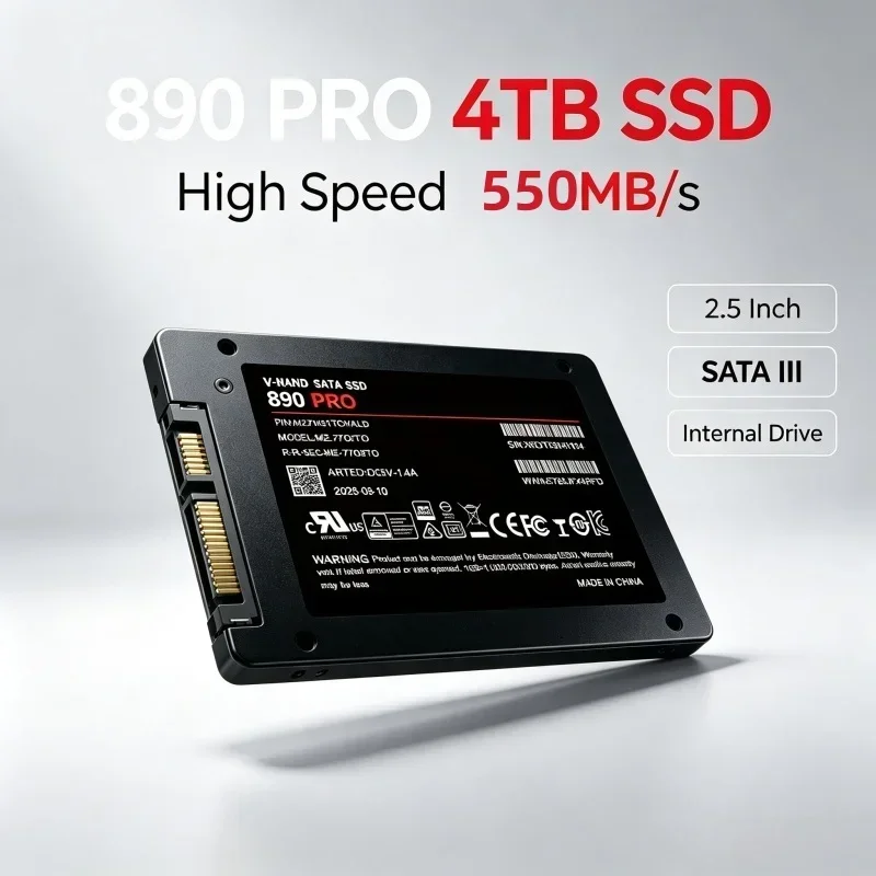Solid State Disk 890 PRO SSD 500GB 1TB 4TB 2TB Hard Drive Sata3 High Speed Internal HDD 2.5 Inch Laptop Microcomputer Desktop