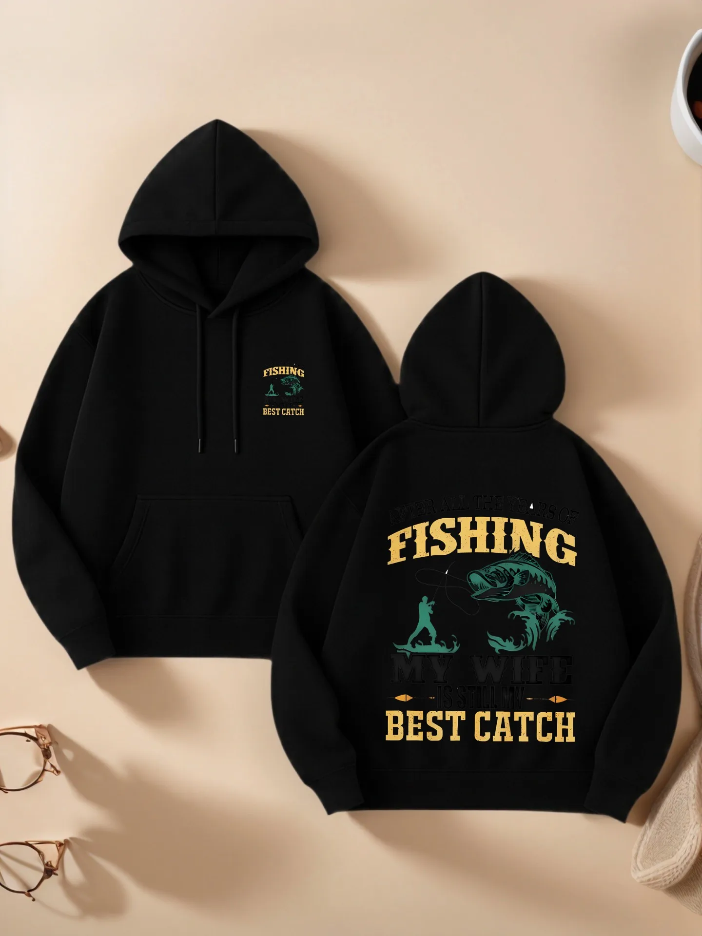 

Женская толстовка с рисунком для рыбалки — тематический принт, повседневная эстетика, мягкая ткань, повседневная повседневная одежда, для мужчин