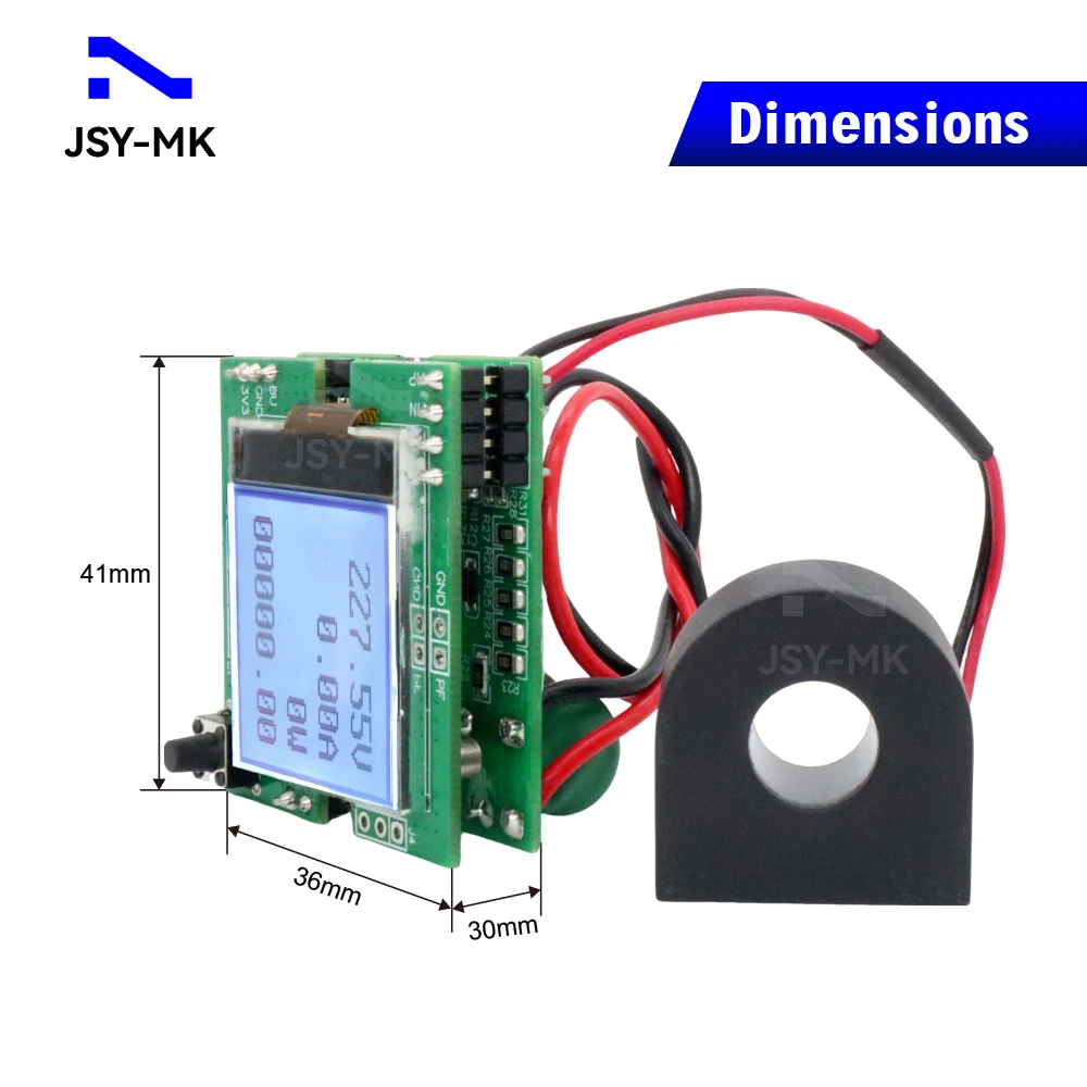 JSY1069 Однофазный AC PDU измерительный разъем с ЖК-дисплеем модуль сбора тока напряжения