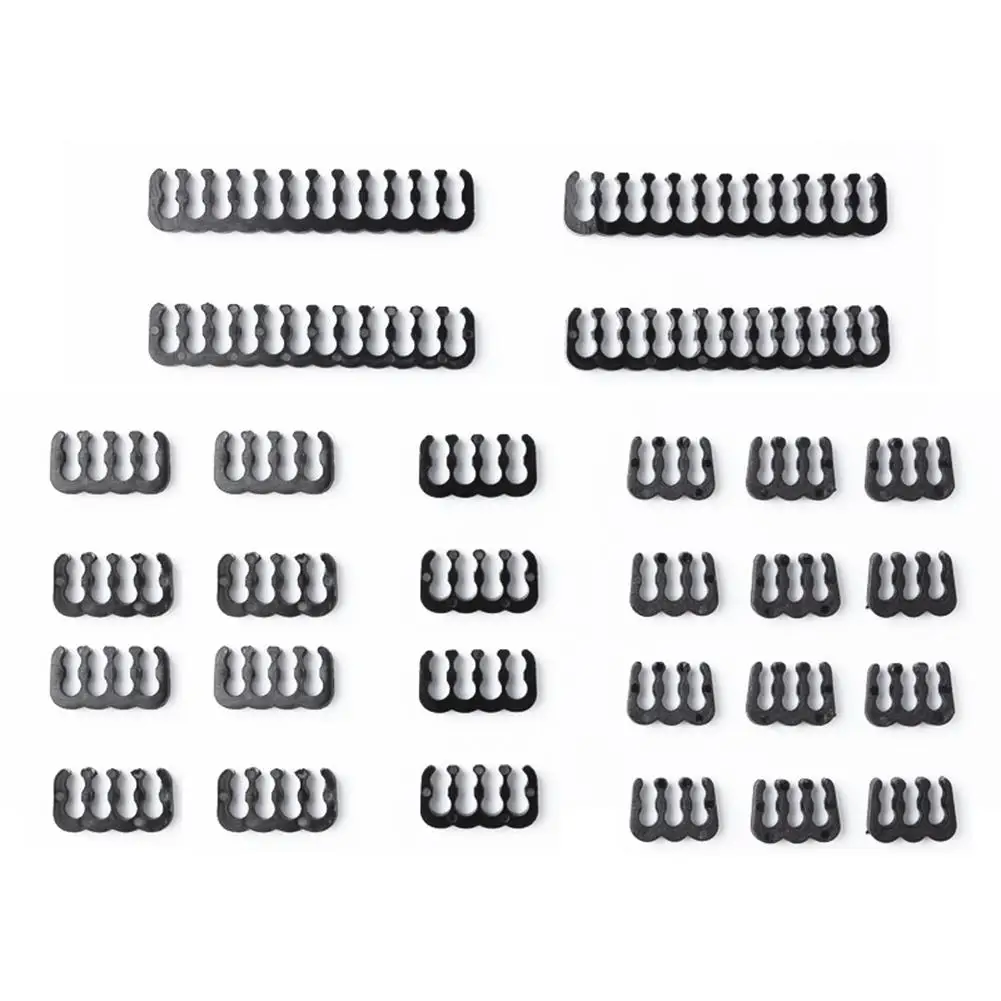 

24pcs 6/8/24 Pin Cable Comb for 3.0-3.6mm PC Power Cables Wiring (Black)