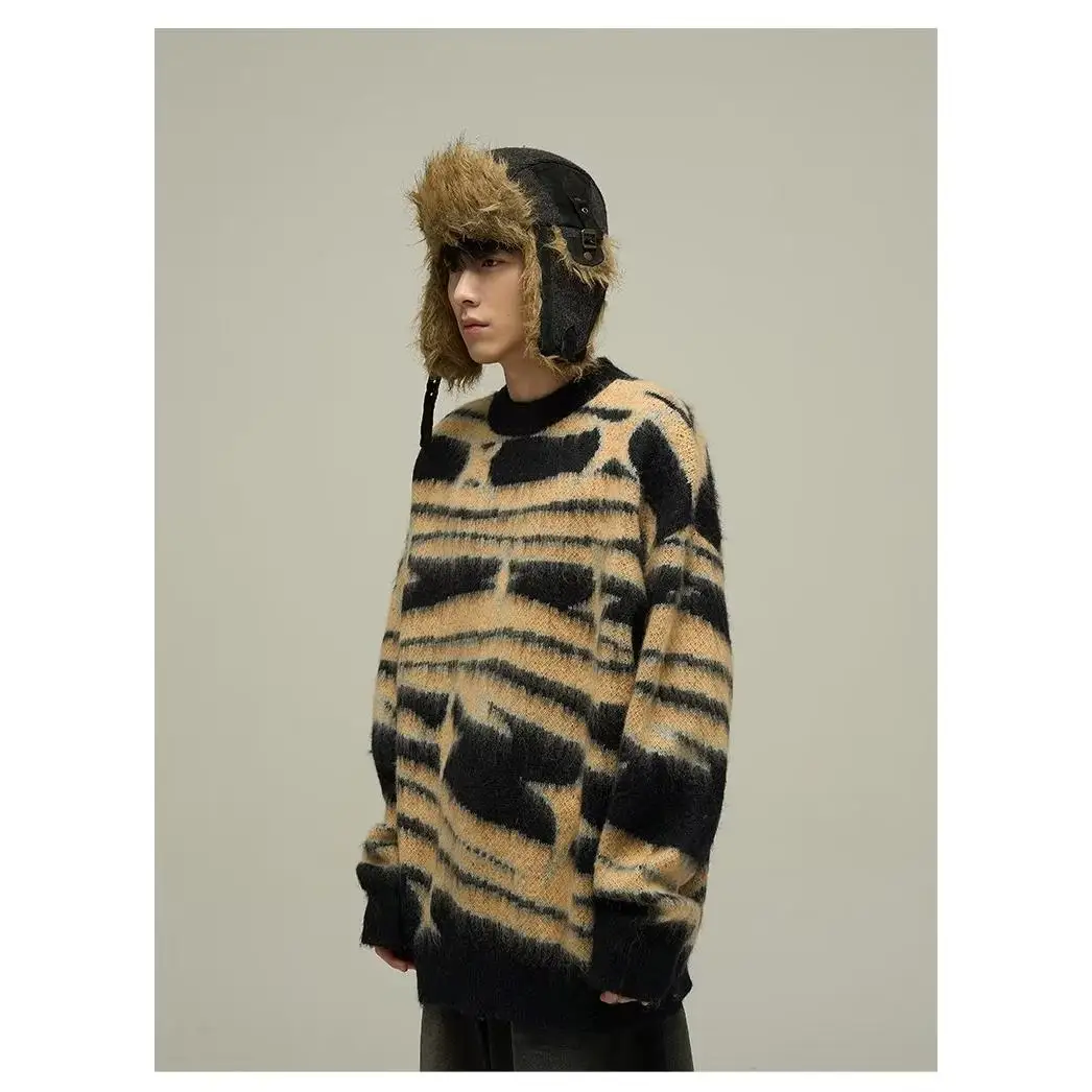 

Мягкий свитер для пары Sle Long Sve round Ne Свободная повседневная мужская верхняя одежда Американский повседневный Sle Осень Зима Полиэстер F...