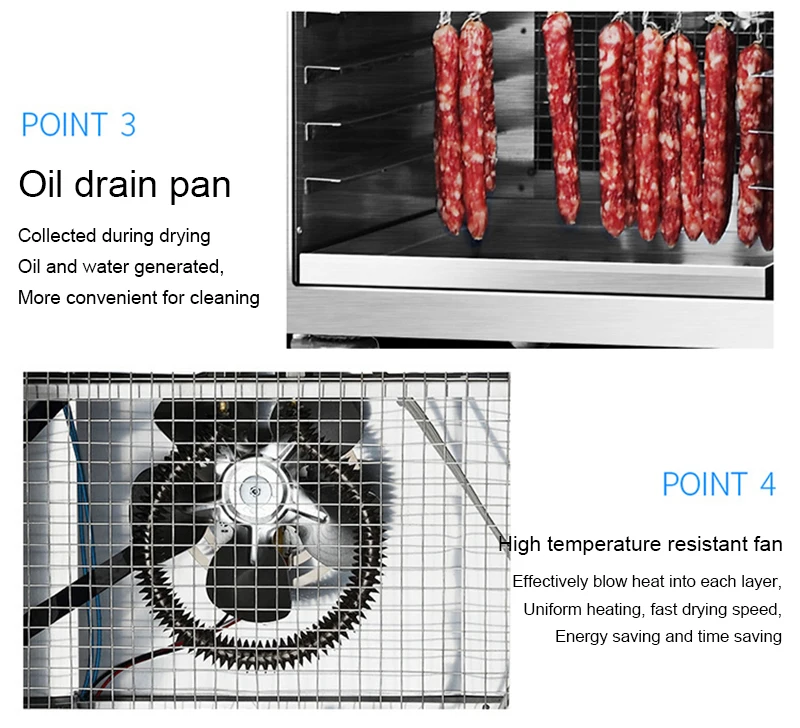 Electric Vegetable Meat Dehydrator Air Drying Machine Large Capacity Fruit Dehydration Device