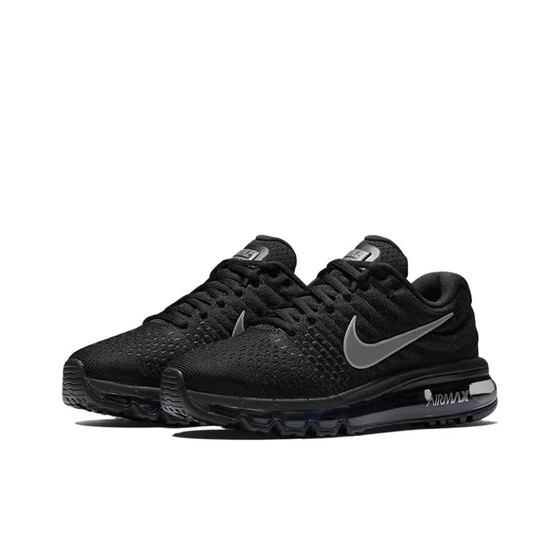 Tênis Nike Air Max 2017 com absorção de choque e desgaste confortáveis, tênis de corrida de cano baixo, masculino