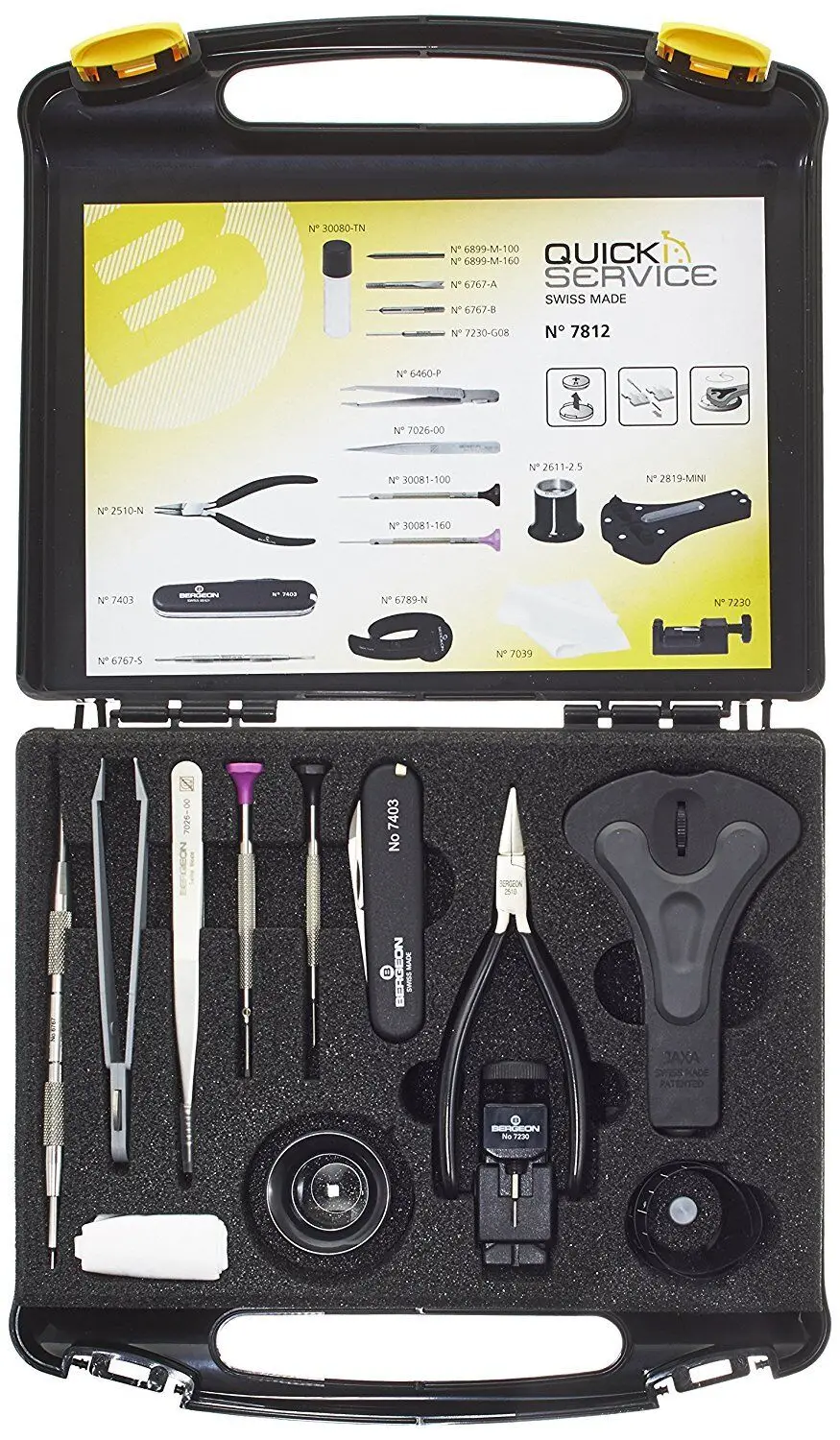 Bergeon 7812 Quick Service Watch Tool Case Kit Screwdriver Bracelet Repair Watch