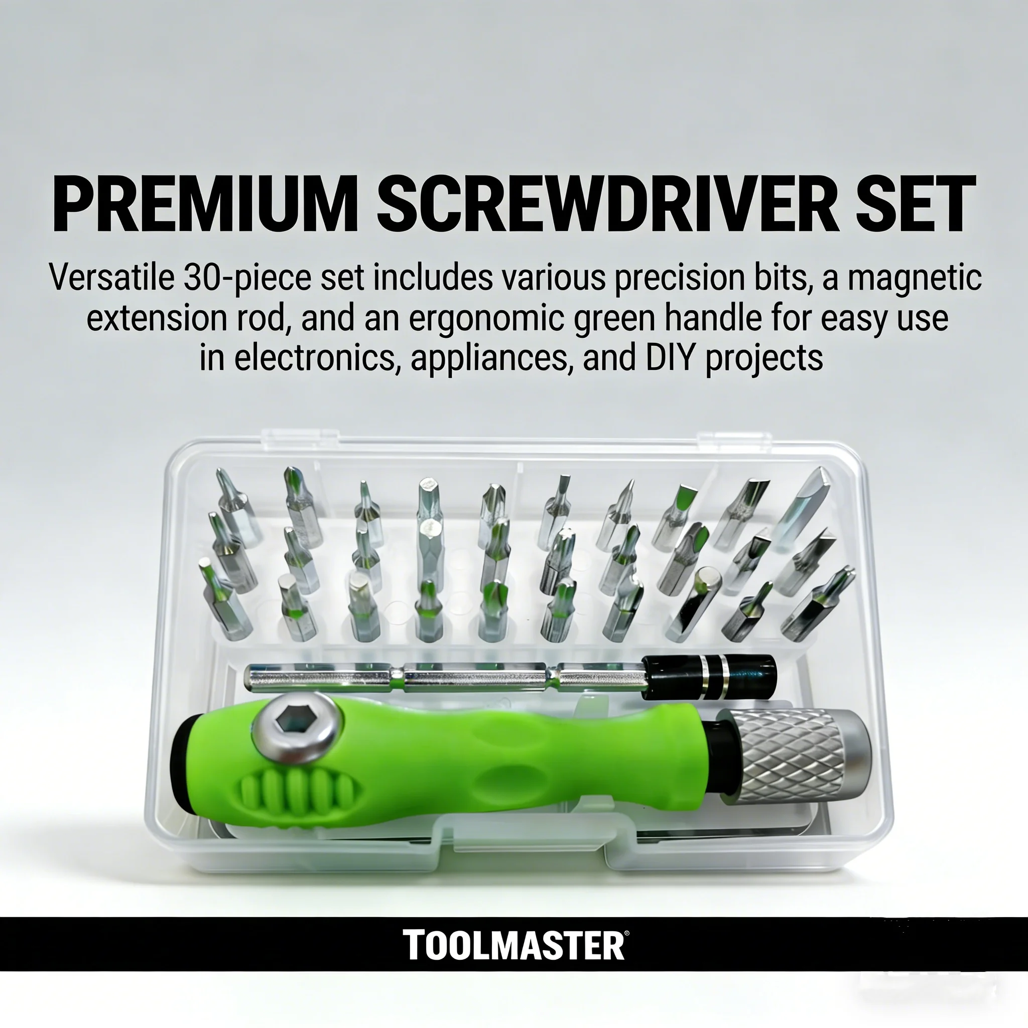 32-in-1 Precision Screwdriver Set, Magnetic Driver Kit with 30 Bits, Flexible Extension Rod, Portable Case, Repair Tool for Phon