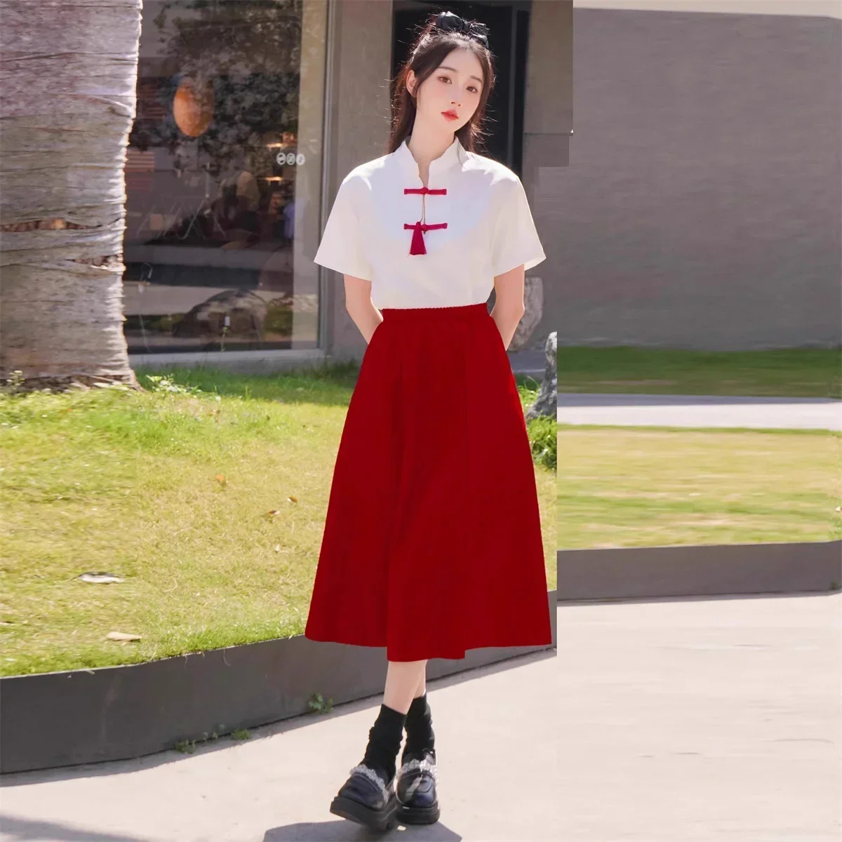 Nuove uniformi scolastiche in stile cinese per studenti delle scuole medie e superiori, uniformi per spettacoli sul coro