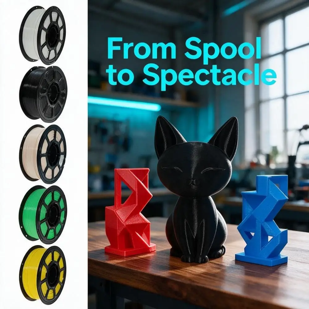 Filamento Per Stampante 3D 1,75Mm, Bobina Da 1Kg, Petg, Bassa Contrazione, Senza Stringing, Materiale Per Stampa 3D-image
