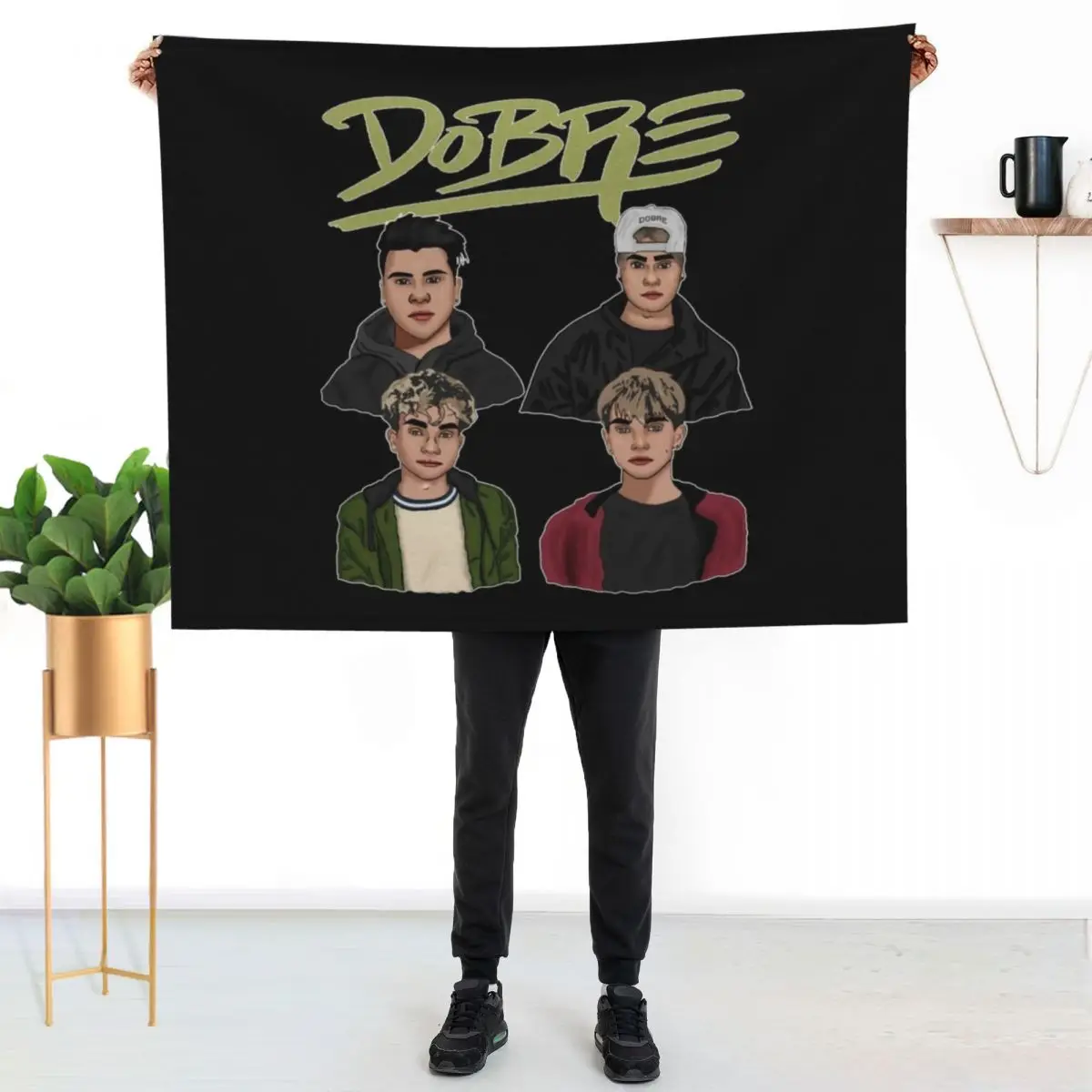 

Dobre Brother Twins Merch Throw Blanket Outdoor Soft Blanket for Picnic Beach Camping