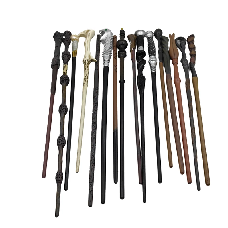 27 styles 35-42cm Anime Cosplay Show Metal Core Magic Wand Full Range Stage Props Voldmort Bellatrix Christmas Gift Toys