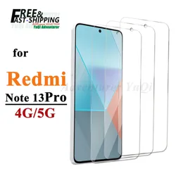 Screen Protector For Redmi Note 13 Pro 4G 5G Tempered Glass High Aluminum 9H Transparent Clear Case Friendly