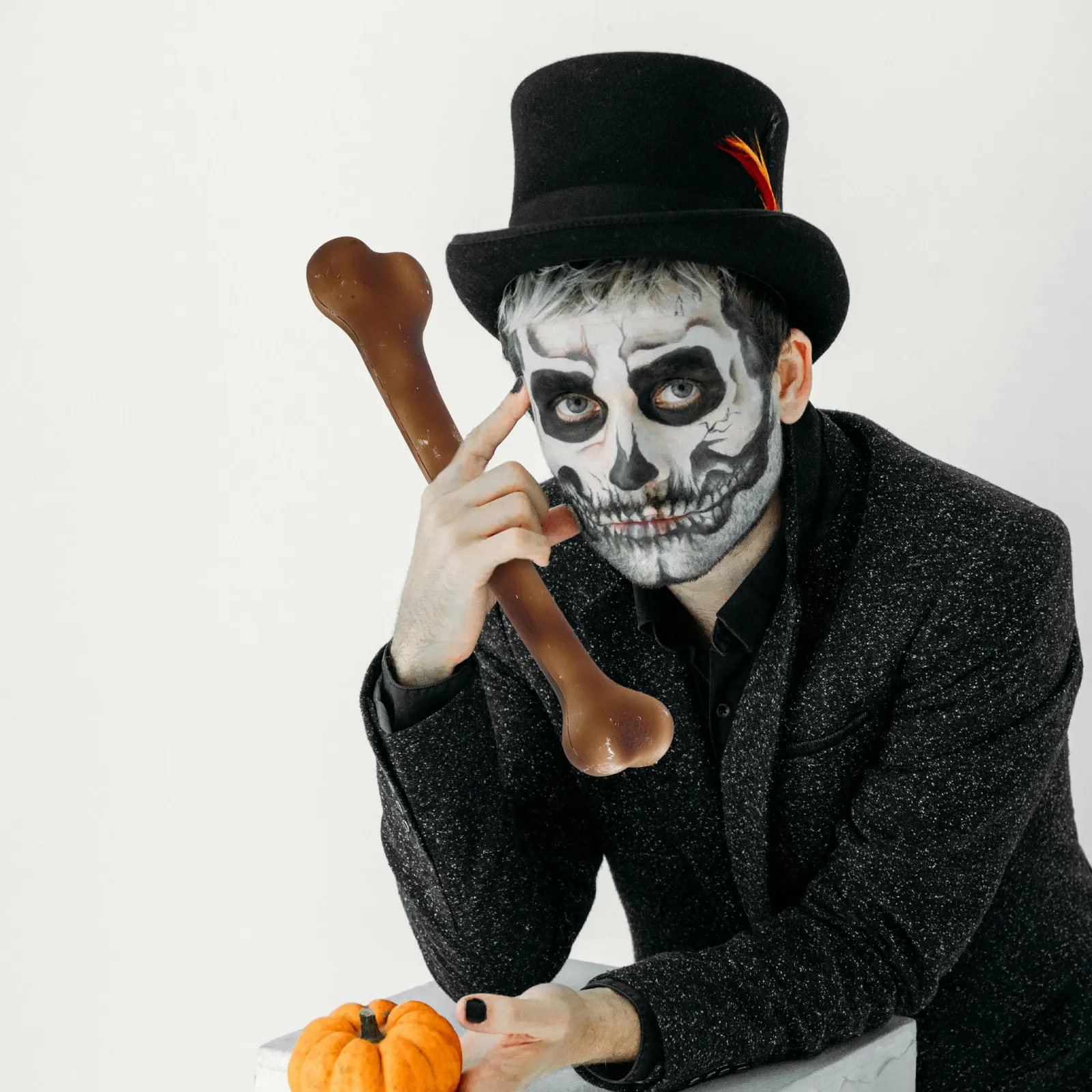

Halloween Plastic Bones Realistic Human Bone Props Lightweight Detailed Spine-Chilling Decor for Party Haunted House Theme