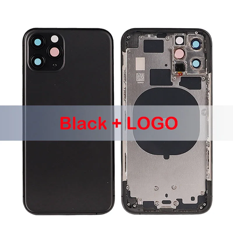 Rear Housing Case For iPhone 11 Pro MAX A2218, A2161, A2220 Battery Cover Middle Frame Replacement Back Housing Battery Case