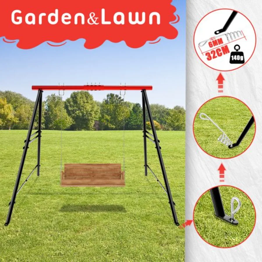 Swing Sets for Backyard Outdoor Porch Swing Frame Hammock Chair Stand Only Max Load 550Lbs AFrame Swing Stand Swing Set for Pat