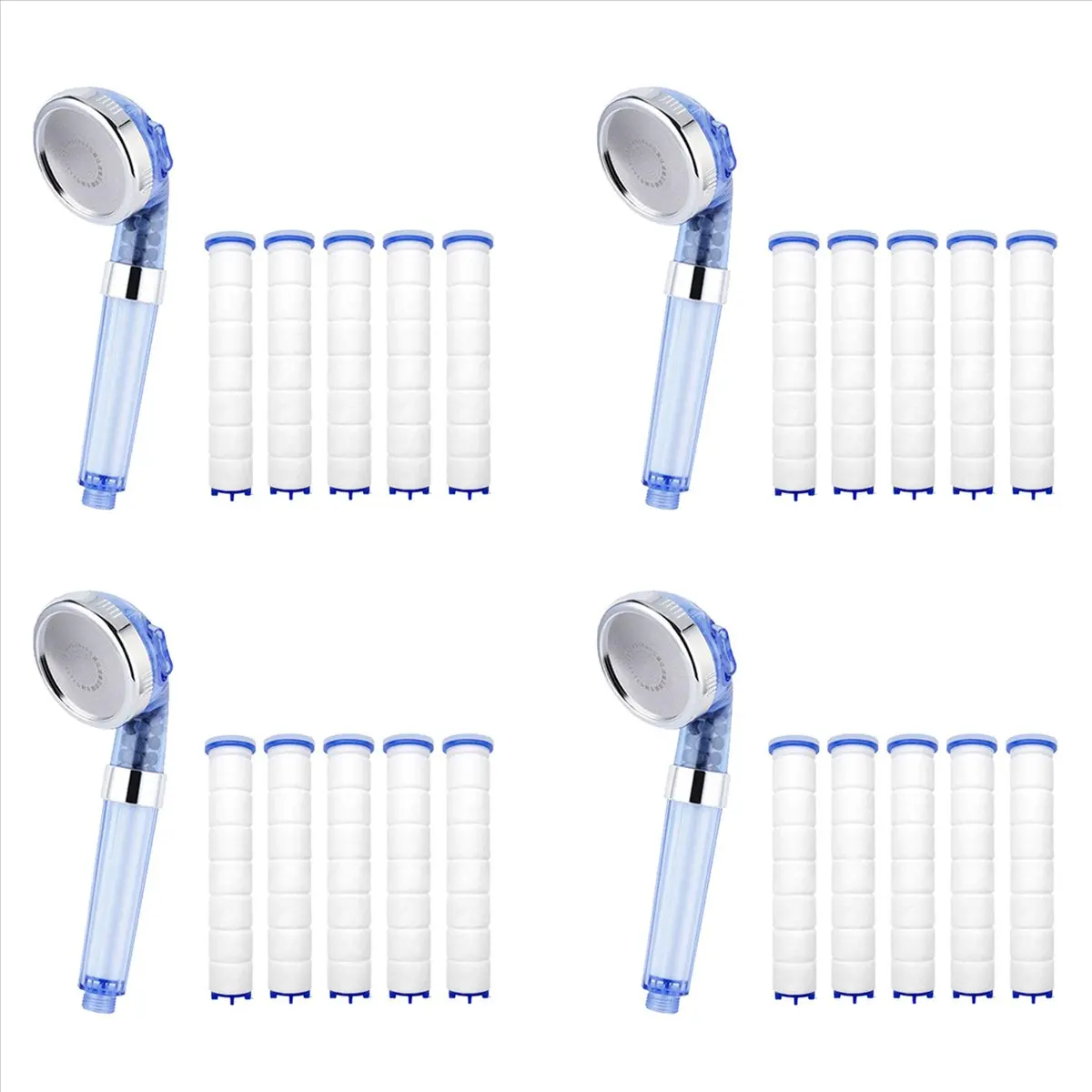 *ABAB 4X 3-Speed Water Outlet Mode High Quality Residual Removal PP Sediment Cartridge Filtered Shower Head Filter Pure Shower