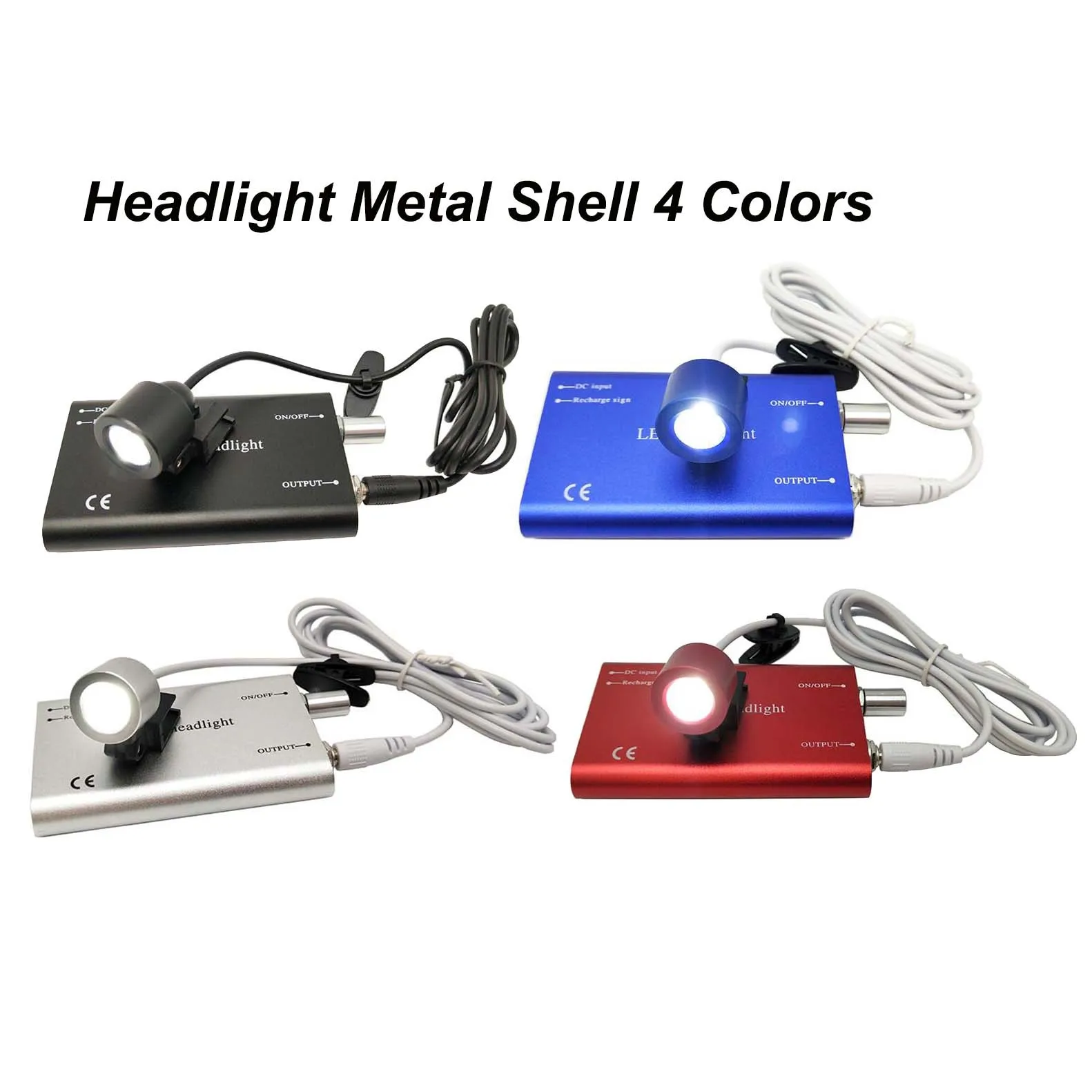 3W Headlight Headlamp for Dental Loupes 2.5 3.5x420 Medical Magnifier Magnification Binocular Metal Shell 4 Colors