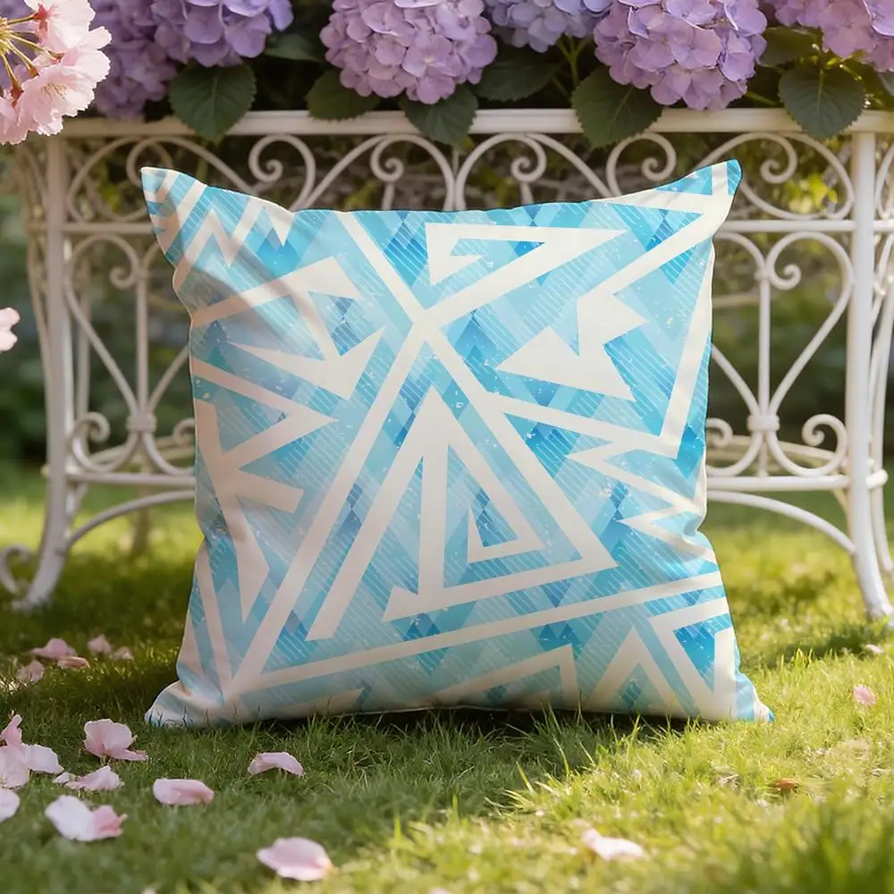 Tropical Summer seaside Cushion Cover Home & Car Dual-Scene Pillow Cover: Reversible for Premium Comfort