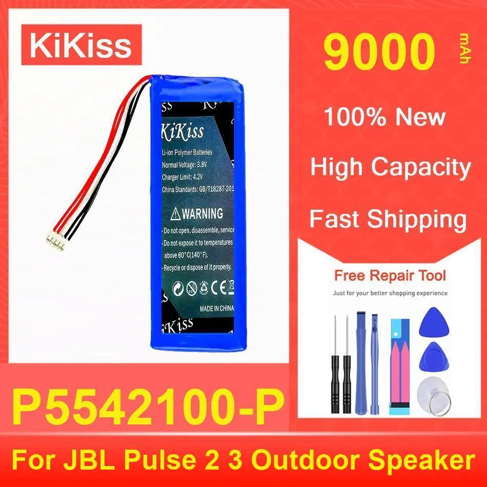 

Аккумулятор Kikiss 9000 мАч P5542100-P для уличного динамика JBL Pulse 2 3