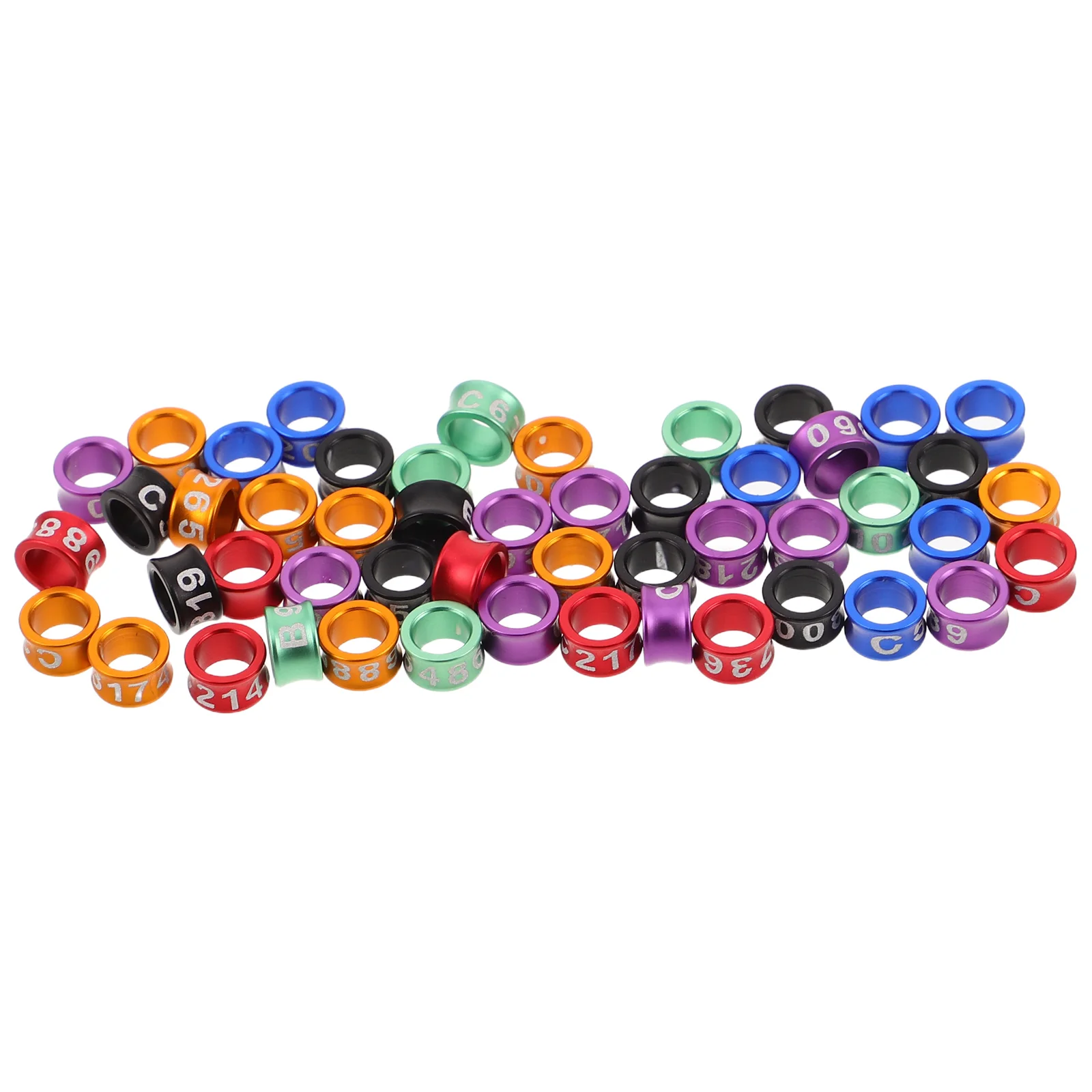 

50pcs Parrot Identification Foot Rings Colorful Closed Design For Birds Accurate Tracking Poultry Farm Use Leg Bands