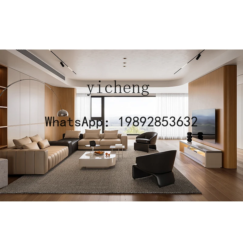 X1  natural luxury stone TV cabinet coffee table light luxury simple high sense home accessories