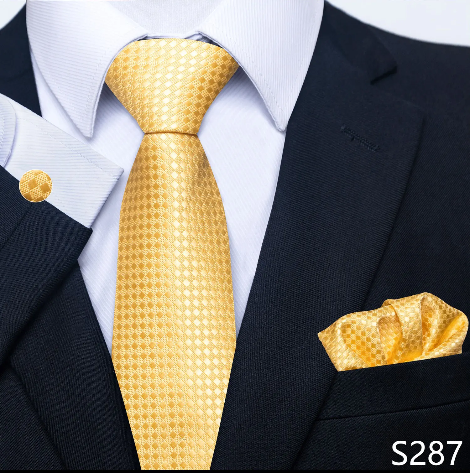 Neue Stil Mode Marke Krawatte Für Männer Grün Floral Krawatte Einstecktücher Manschettenknöpfe Set Krawatte Anzug Zubehör Fit Formale Party – Detail 40
