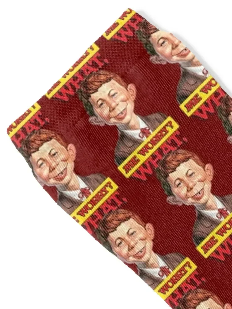 ¿Qué me preocupes? - Alfred Neuman v1 Calcetines regalos regalos Diseñador Hombre Calcetines Mujer