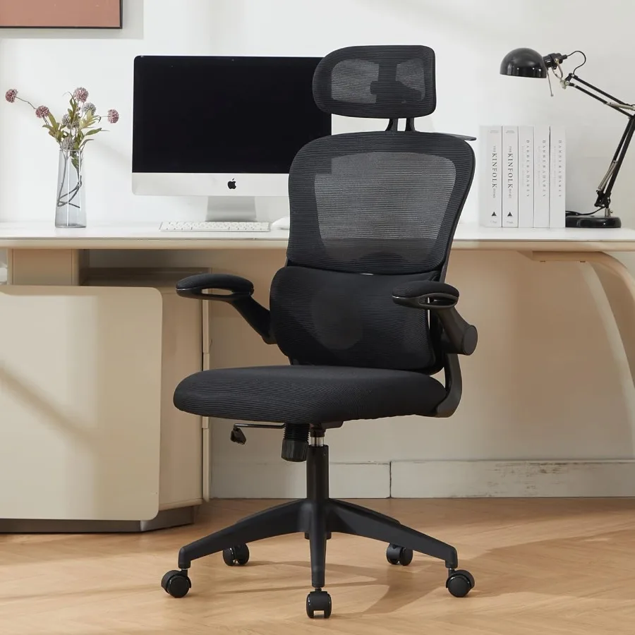

Эргономичное офисное кресло с сеткой емкостью 400 фунтов для расширенных рабочих дней и домашнего офиса. Регулируемая конструкция с высокой спинкой.