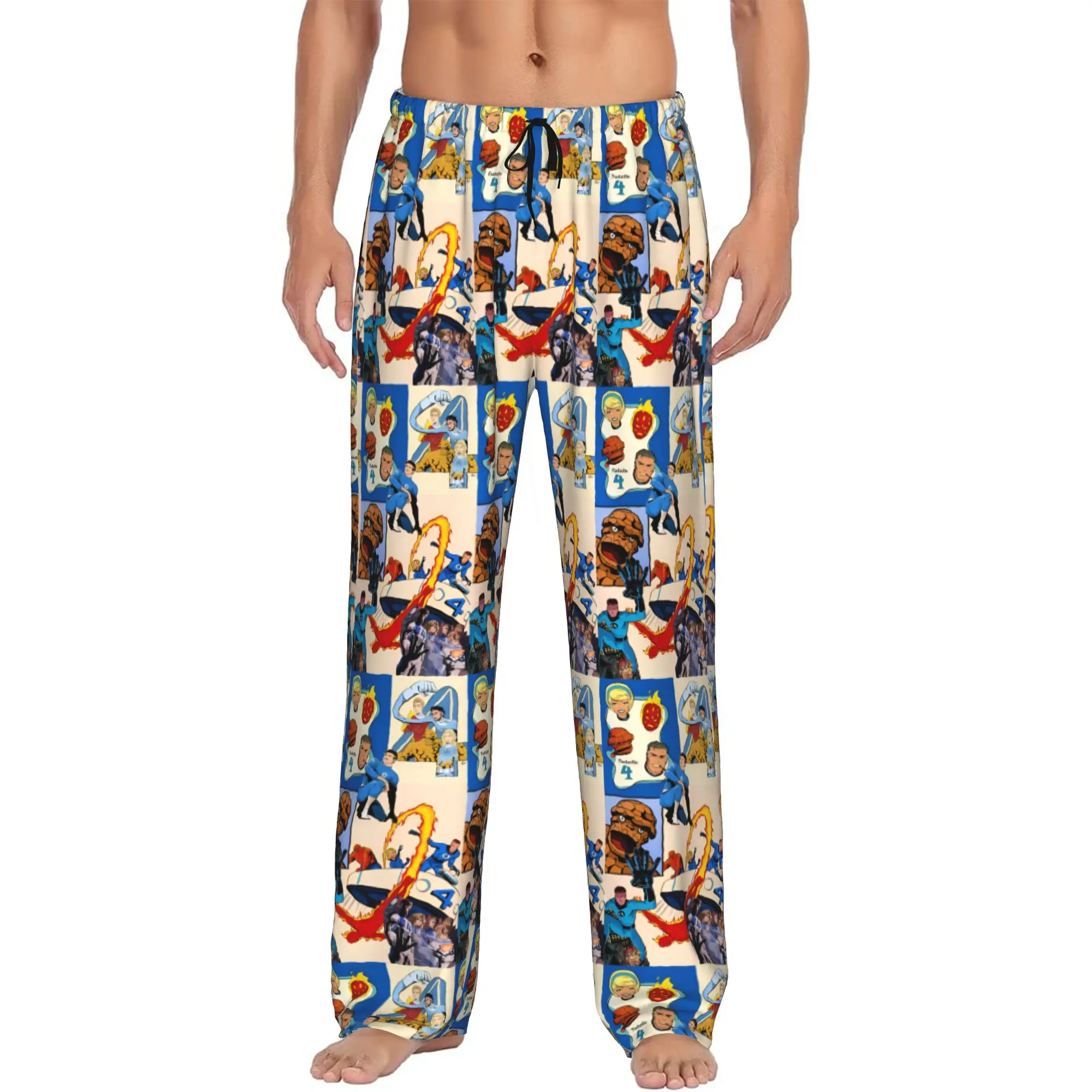 

Custom Print Men's F-Fantastic Four Pajama Pants Sleepwear Sleep Lounge Bottoms with Pockets