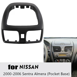 Pocket Base Audio Radio Dash Kit Facia Console Bezel Adapter Plate Car Fascia Panel for Nissan Sentra Almera 2000-2006