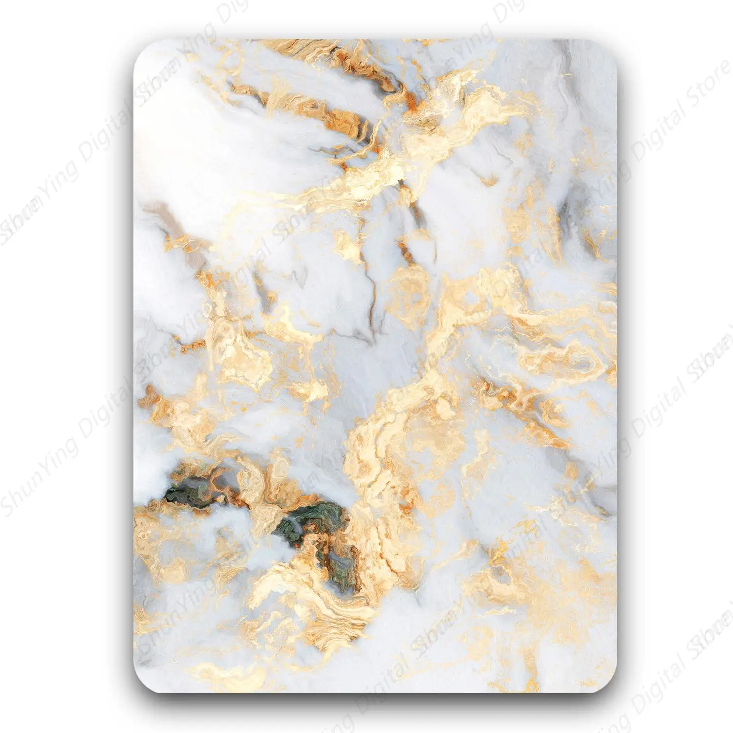 

Gray Gold Marble Thick Rubber Waterproof Mouse Pad Suitable For Both Men And Women's Families Gaming Offices Laptops 25*30cm