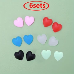 6sets Heart Glasses Ear Grip Cute Love Sports Eyeglasses Ear Hook Silicone Anti Slip Eyewear Temple Tips Sleeve Retainer Holder