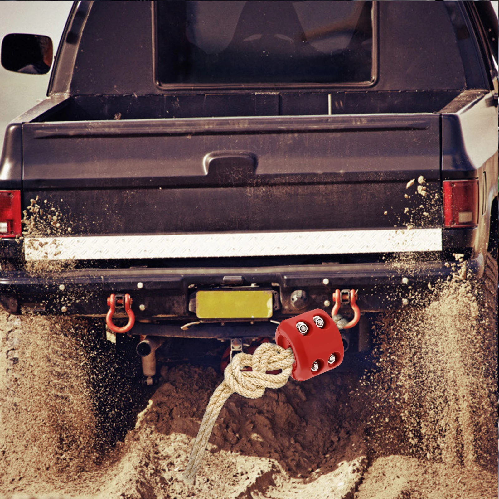 

Winch Hook Stopper Cable Protector Rubber Line Plug ATV UTV Offroad Gear Rope Pulley Hoist Strap Cover Anchor Tighteners Lock