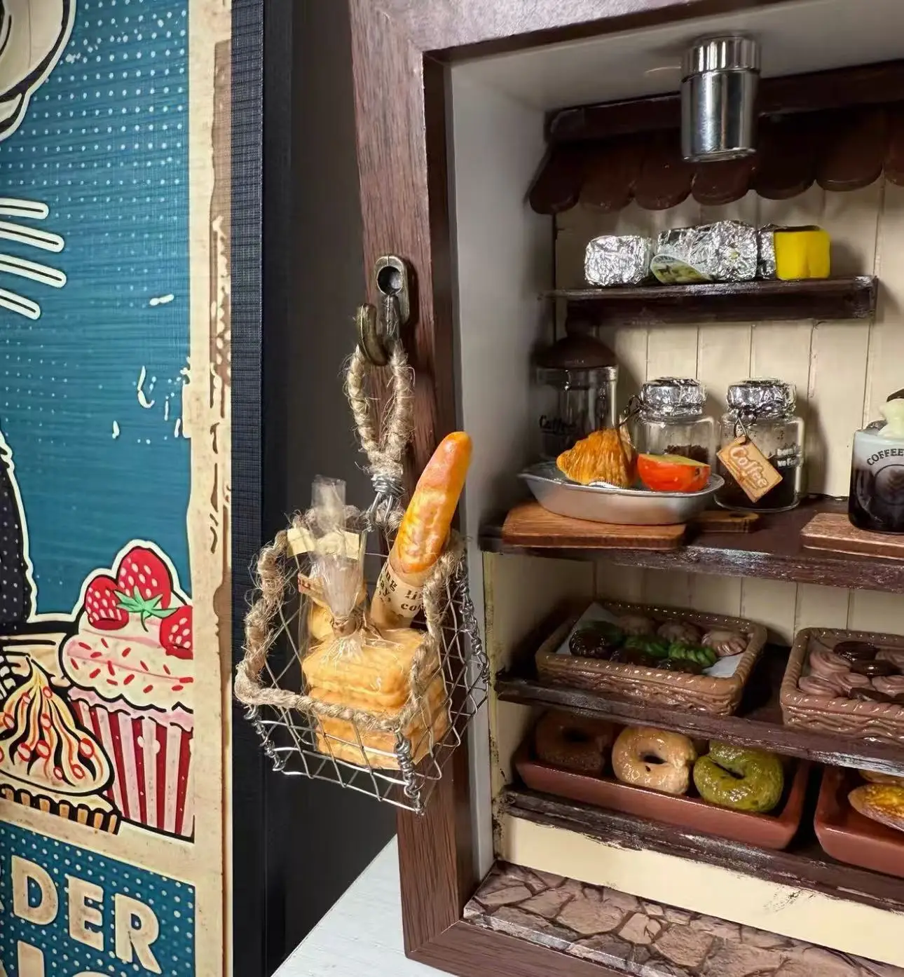 Mini Bakery Dollhouse Accessories Micro Bread Baguette Donuts Face Cookies Clay Toys for BJD Dolls DIY Crafts Miniature Scene