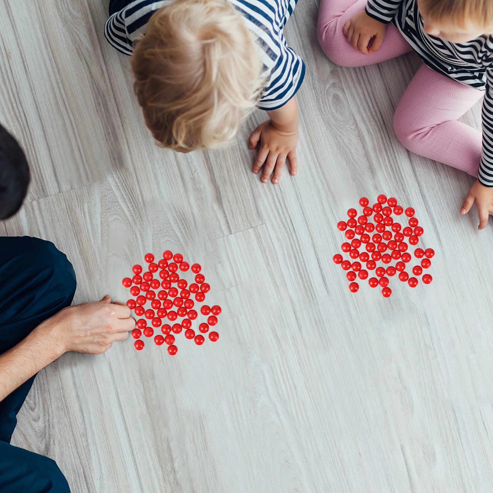 100 Uds bolas de plástico de colores 1 5cm de diámetro ayuda para contar probabilidad juguetes de aprendizaje bloques de construcción suministros de matemáticas