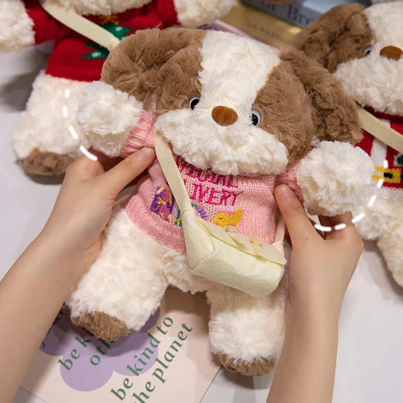 Ropa de perro de dibujos animados para niños, juguetes de peluche suaves, animales de peluche, muñecas para cachorros, almohada de sueño cómoda para niños, el mejor regalo de cumpleaños de Navidad