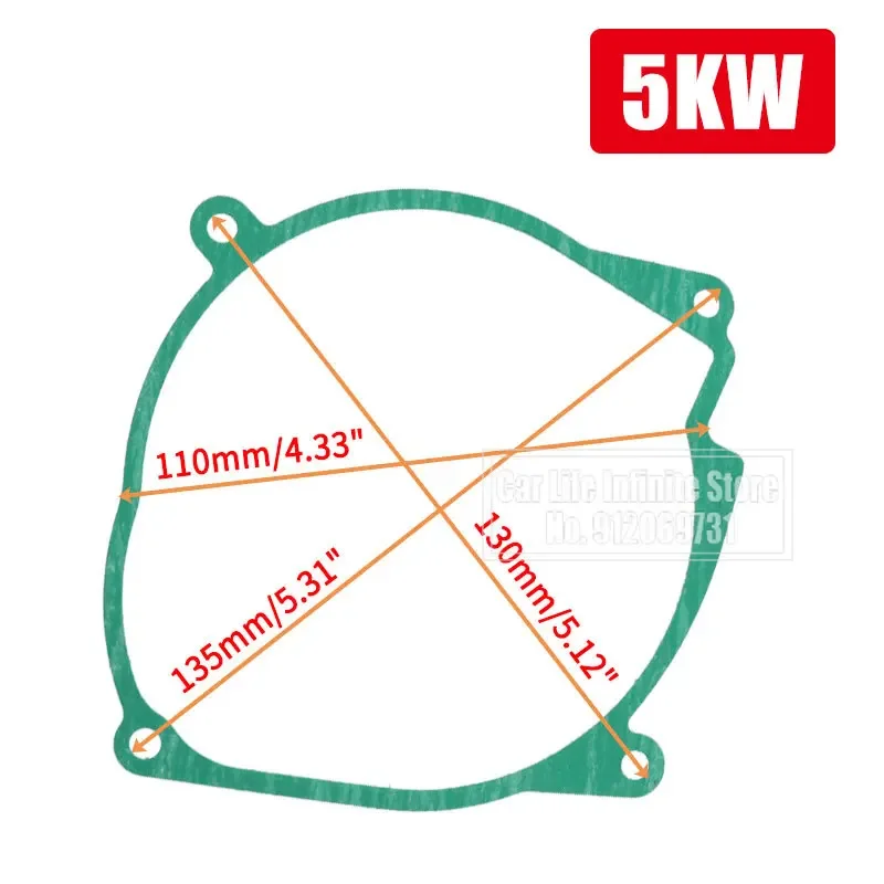 1/5/10x Camping Truck Cab Diesel Heater Blower Fan Motor Gasket For Eberspacher Airtronic D2/2KW D4/5KW Diesel Parking Heater