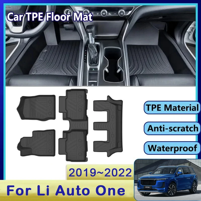 

Car TPE Floor Mats For Li Auto Lixiang One Leading Ideal One 2019~2022 6seat 7seat Waterproof Pads Foot Carpets Auto Accessories