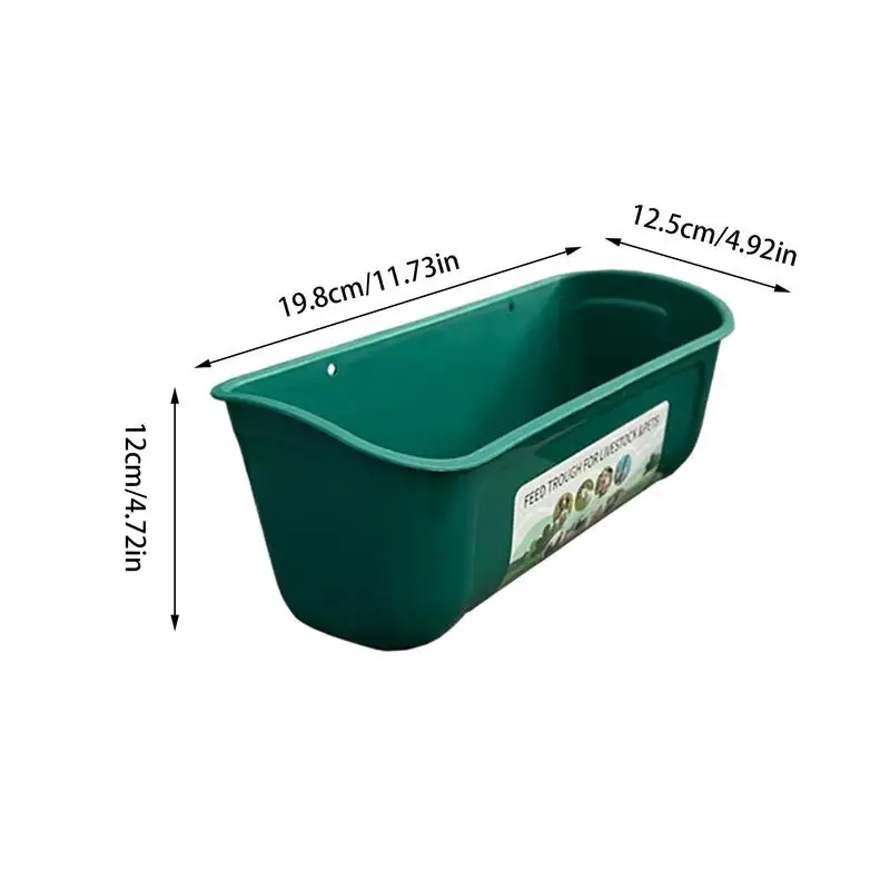 Duck Feeder Trough 2pcs No Waste Goat Duck Waterer Bucket Trough Poultry Feeding Container With Clips Livestock Fence Trough For