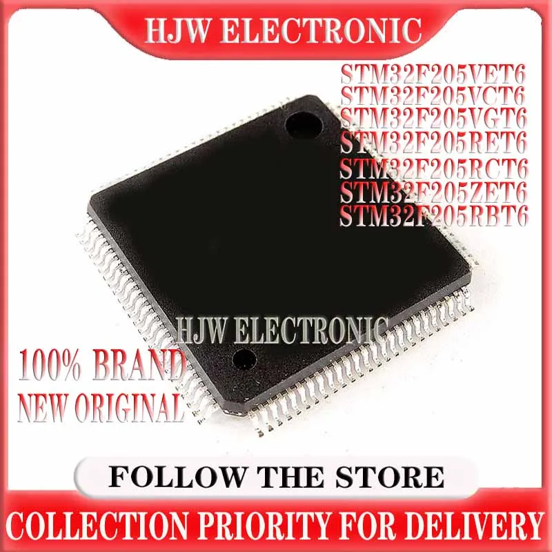 

1pcs/lot 100%new STM32F205VET6 STM32F205VGT6 STM32F205VCT6 STM32F205VBT6 STM32F205RET6 STM32F205ZET6 STM32F205RCT6 STM32F205RBT6